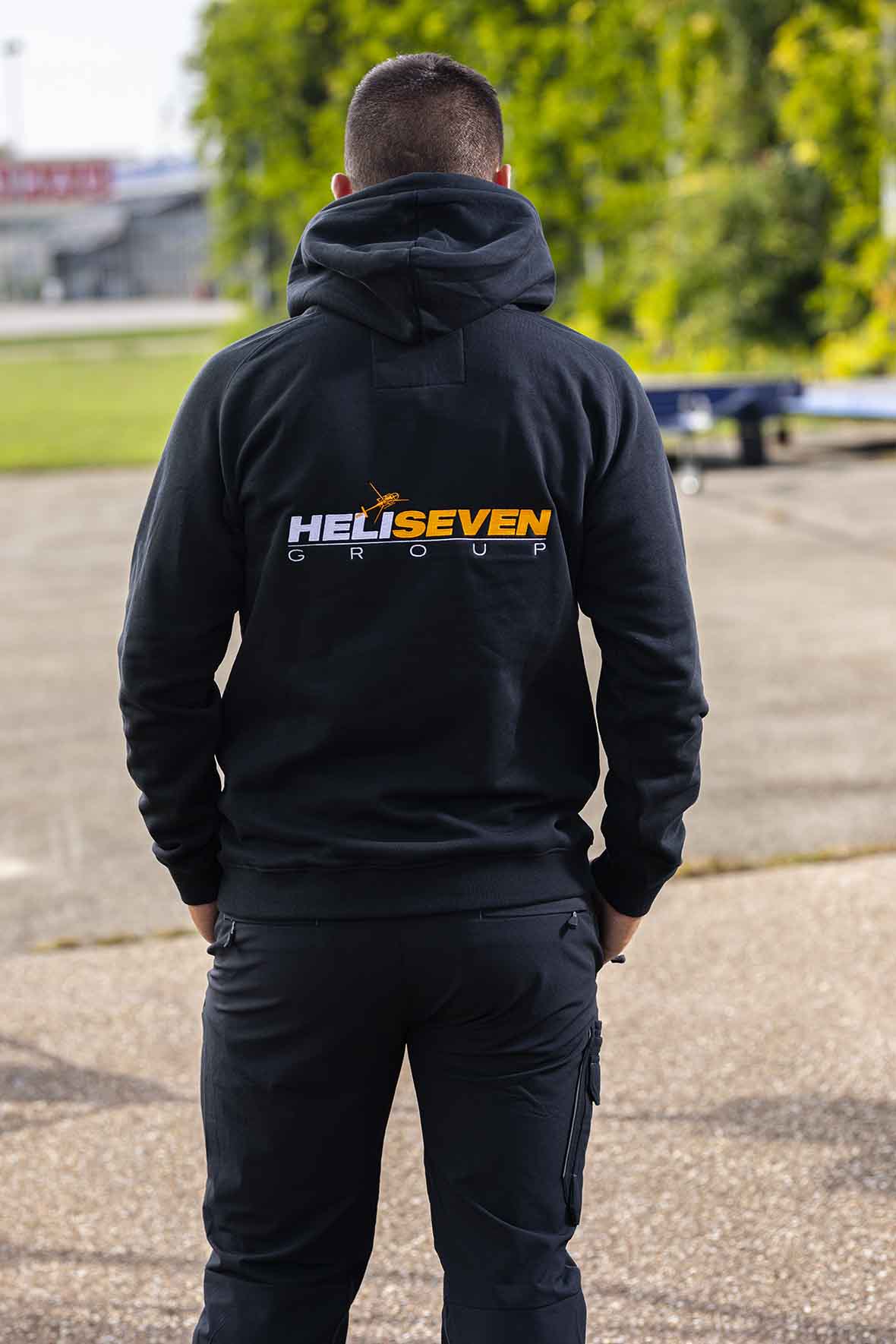 Hoodie Herren - Schwarz – Bild 2